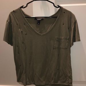 Distressed Green Tee